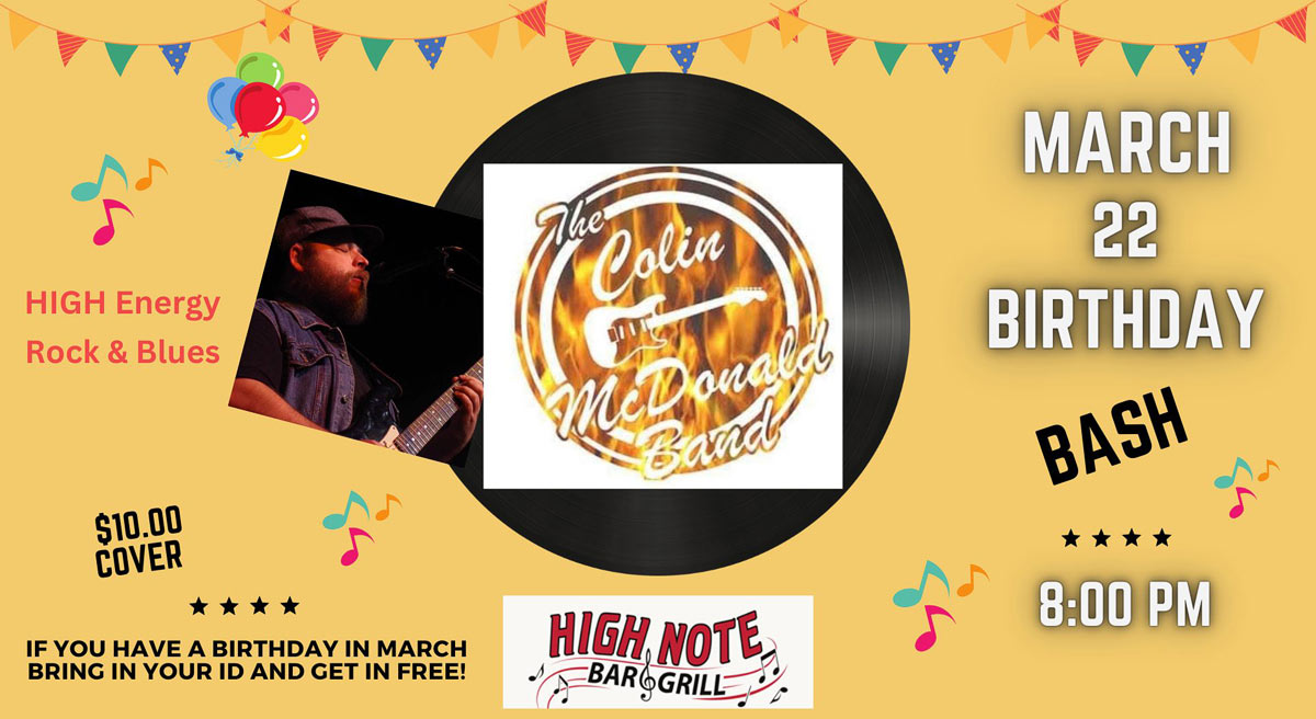 March Birthday Bash with Colin McDonald Band