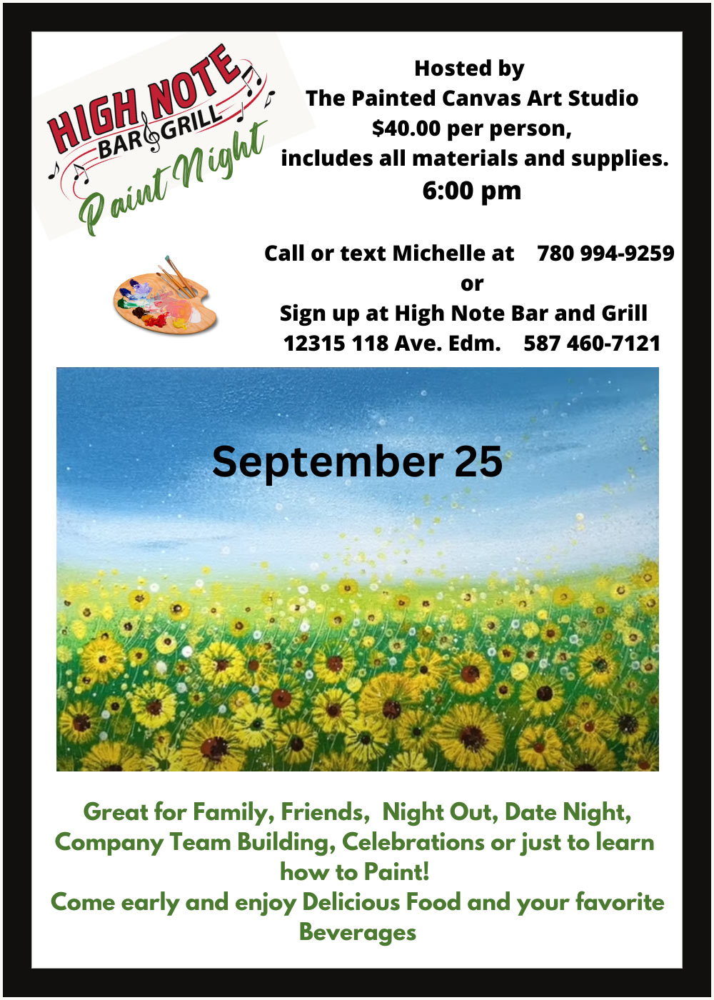 Paint Night (Sunflower Field)