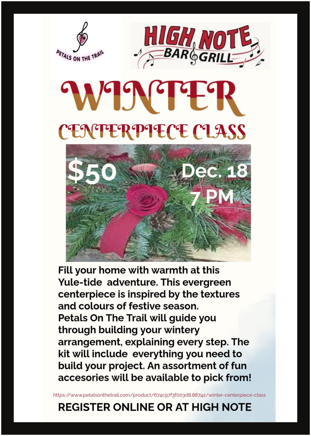 Winter Centerpiece Class